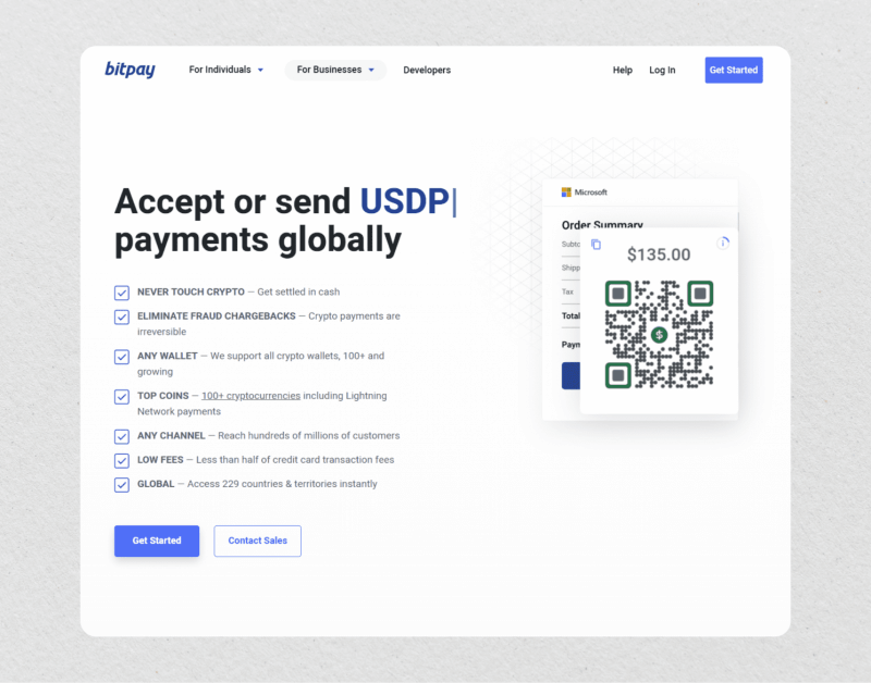 BitPay's official website