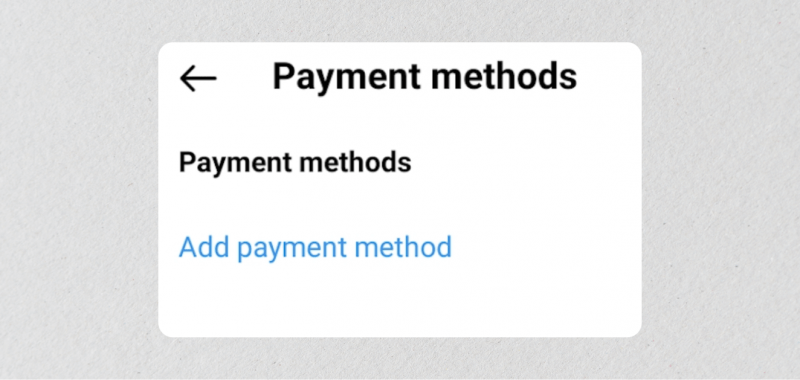 adding a payment method