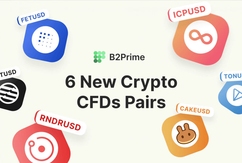 B2Prime adds 6 new crypto CFDs pairs