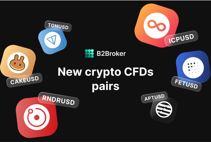 B2Broker Adds 6 New Crypto CFDs Pairs to Its Offerings