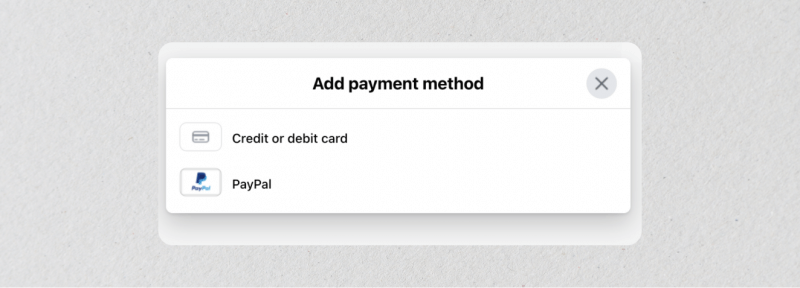 selecting payment method