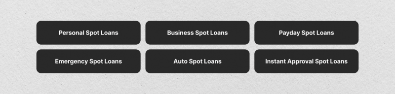 Major Types of Spot Loans