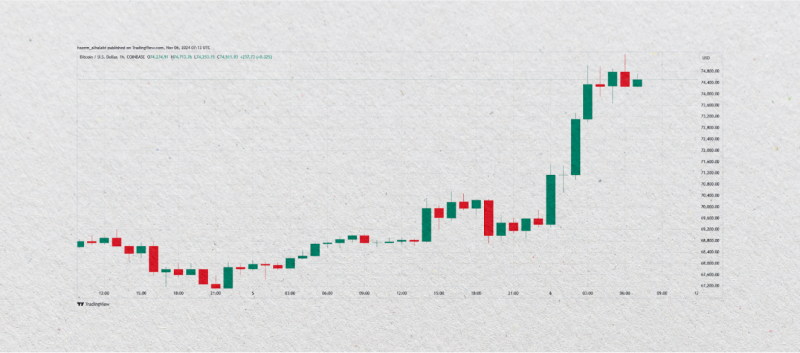 Bitcoin price increase