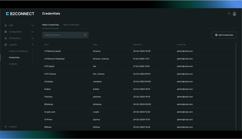 B2CONNECT Interface