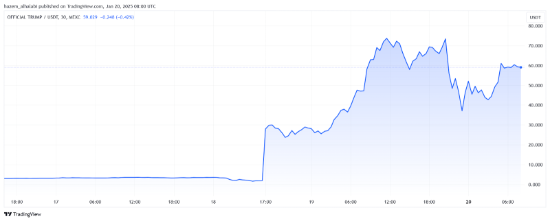 Trump coin price performance