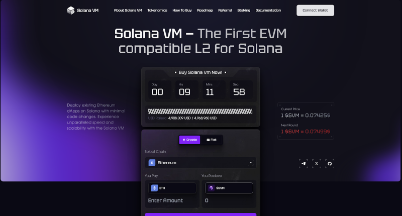 Solana VM ($SVM) website