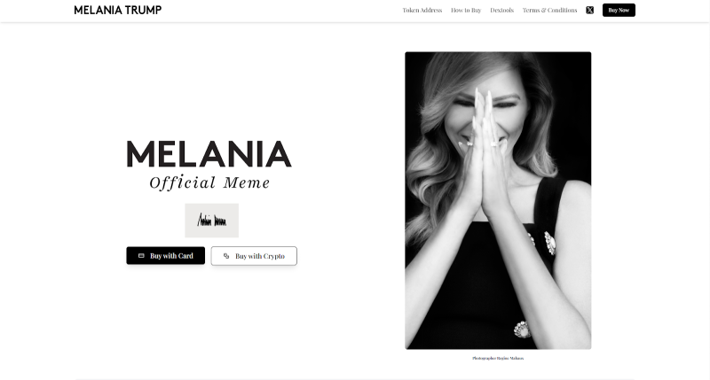 Melania’s Coin ($MELANIA) project website