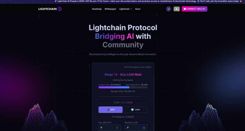 Lightchain AI ($LCAI) website