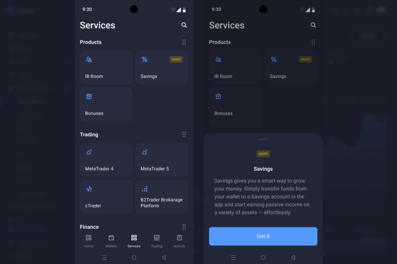 B2CORE Android 2.6.0 Service Hub