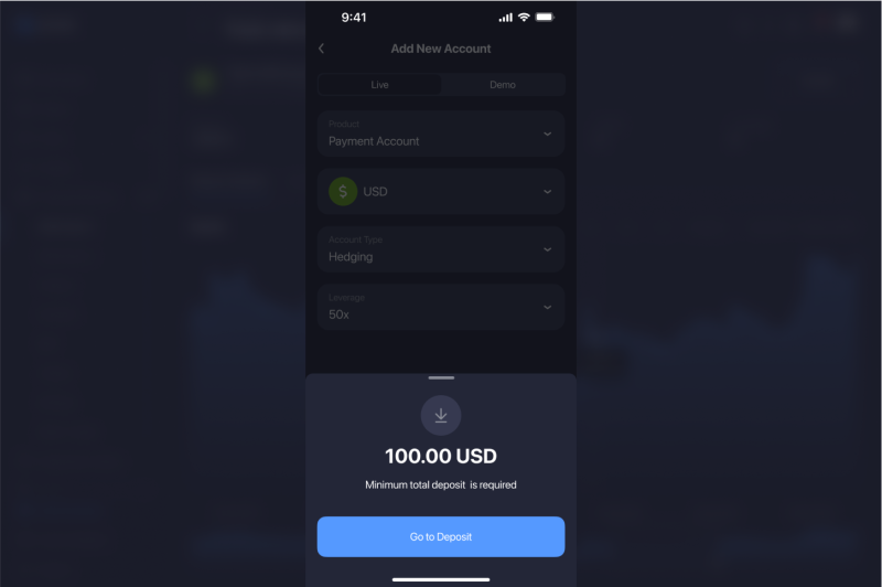 B2CORE iOS 1.29.0 new account